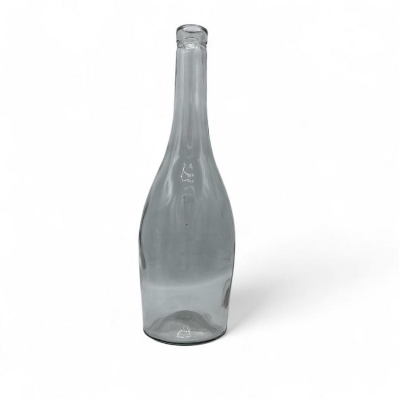 بطری اشکی 750 میلی لیتر شفاف چوب پنبه خور