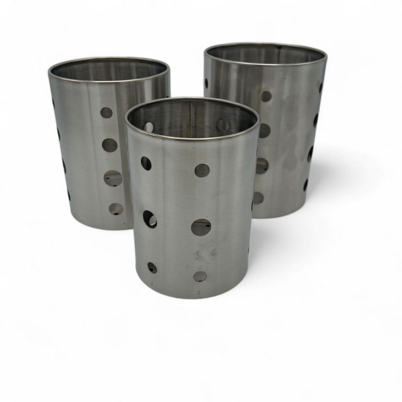 استند نی و قاشق استیل سایز 4 (کوچک)